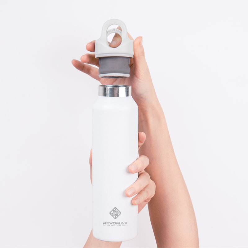 RevoMax 16oz Slim Vacuum Insulated Flask-Classic Series (MATTE WHITE)