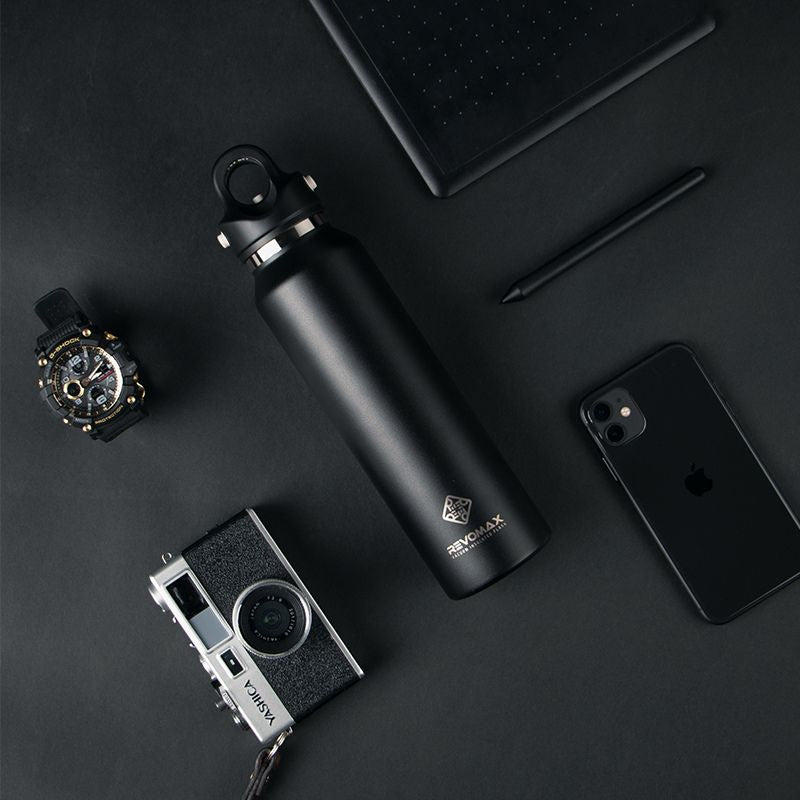 RevoMax 16oz Slim Vacuum Insulated Flask-Classic Series (ONYX BLACK)