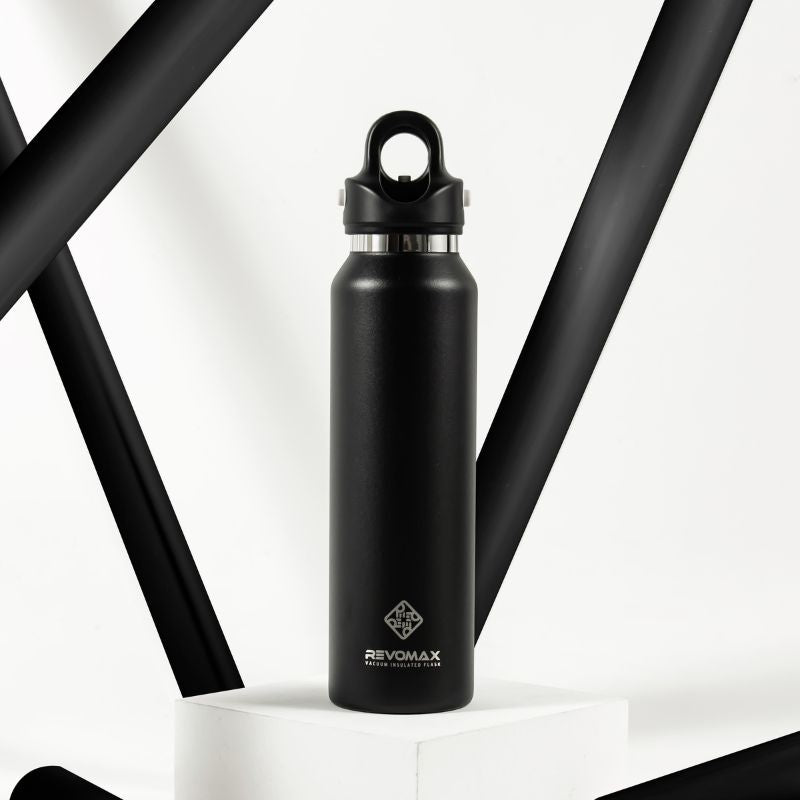 RevoMax 16oz Slim Vacuum Insulated Flask-Classic Series (ONYX BLACK)