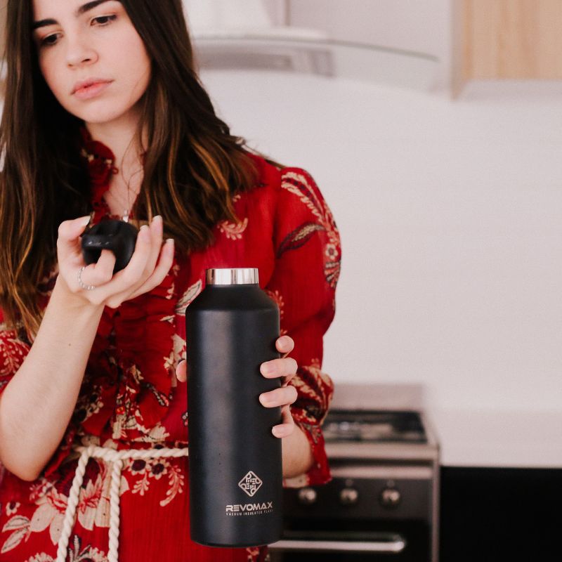 RevoMax 32oz Vacuum Insulated Flask-Classic Series (ONYX BLACK)