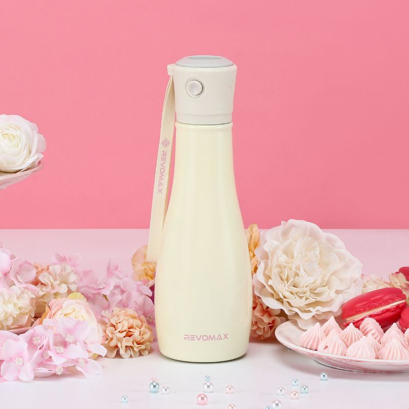 RevoMax 12oz Vacuum Insulated Flask-Artdeco Series (CREAM WHITE) Secondary image