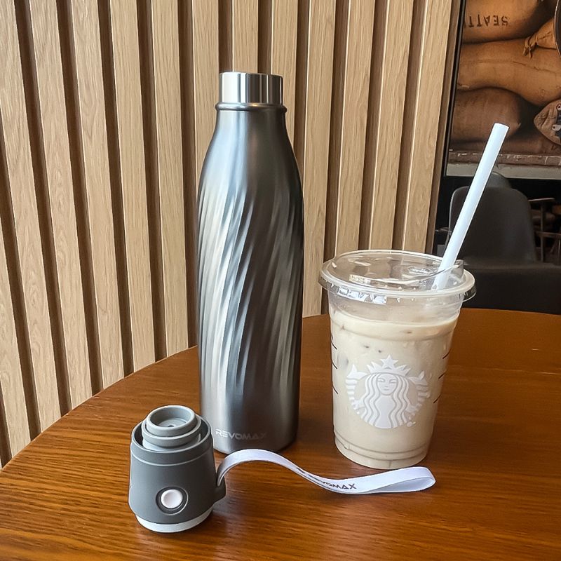 RevoMax 17oz Vacuum Insulated Flask-Artdeco Series (Skyscraper Grey) Secondary image