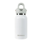 White water bottle with a gray cap on a white background