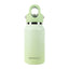 Light green water bottle with a carrying loop on a white background