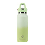 Gradient green water bottle with 'Revomax' branding on a white background