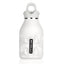 White water bottle with a black logo on a white background