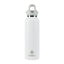 White water bottle with a silver cap on a white background