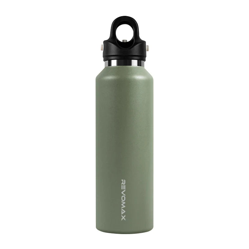 RevoMax 16oz Slim Vacuum Insulated Flask-Classic Series (OLIVE GREEN)