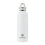 White water bottle with a silver cap on a white background