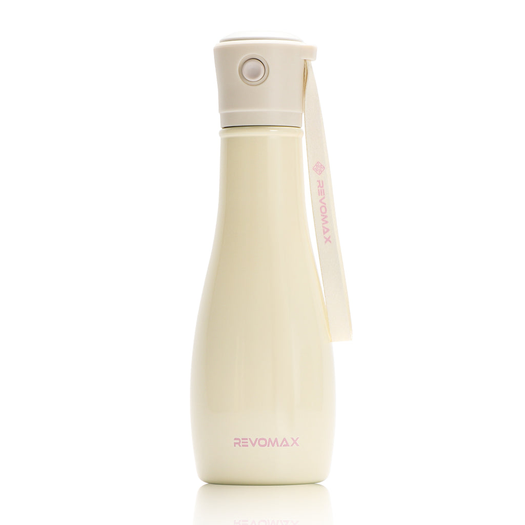 RevoMax 12oz Vacuum Insulated Flask-Artdeco Series (CREAM WHITE)