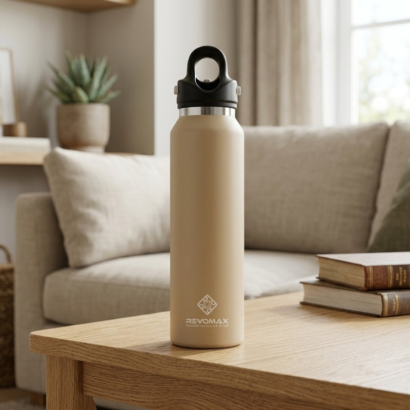 RevoMax 16oz Slim Vacuum Insulated Flask-Classic Series (SAND BEIGE)