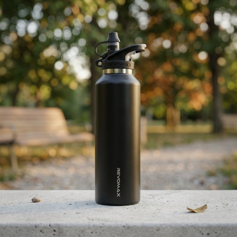 RevoMax 20oz Vacuum Insulated Flask-Fire Extinguisher Series (ONYX BLACK) Secondary image
