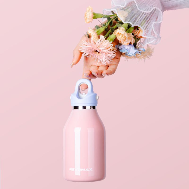 RevoMax 16oz Vacuum Insulated Flask-Boldgirl Series (SHELL PINK)