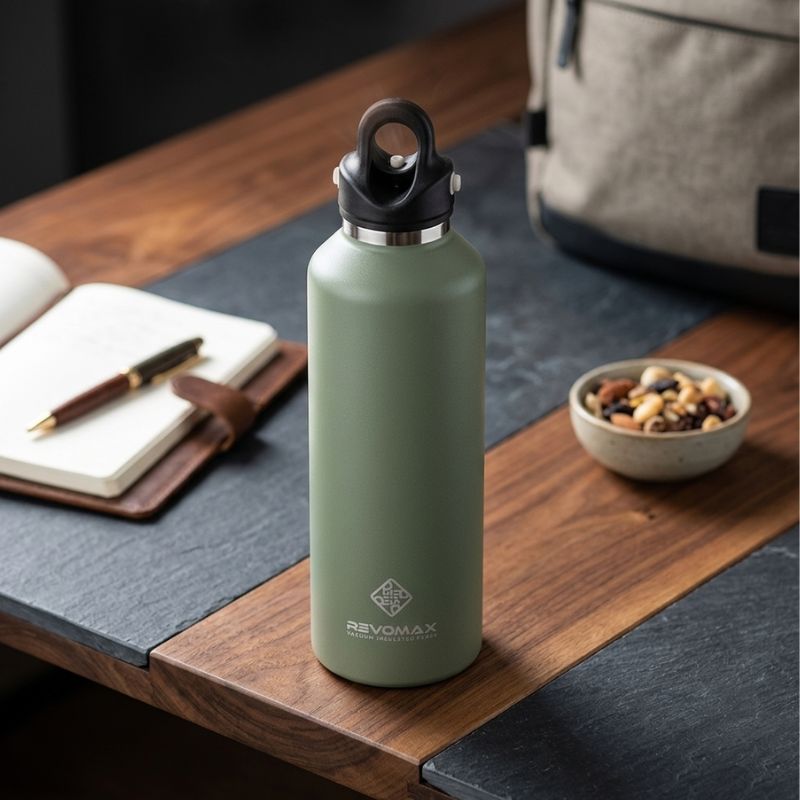 RevoMax 32oz Vacuum Insulated Flask-Classic Series (OLIVE GREEN)